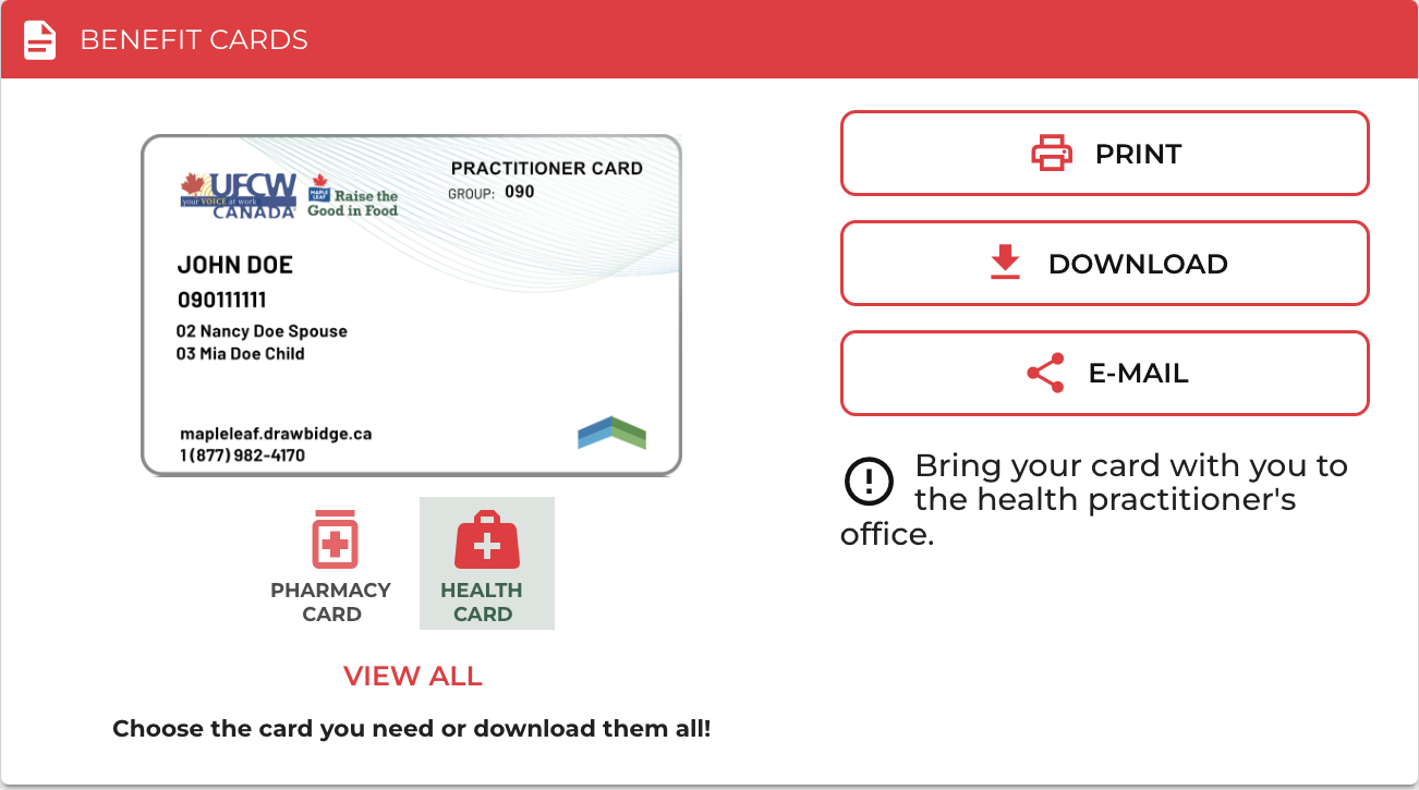 Benefit Card Portal